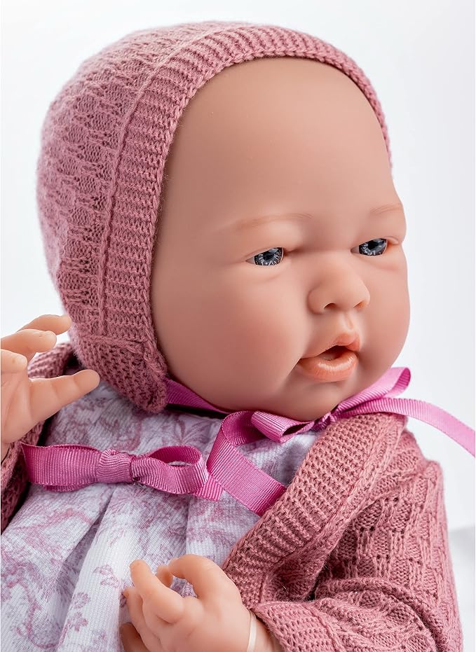 JC Toys La Newborn Royal Collection | Anatomically Correct Real Girl Baby Doll | 15" All-Vinyl Baby Doll | Designed by Berenguer Made in Spain | Ages 2+ | Pink Gift Set