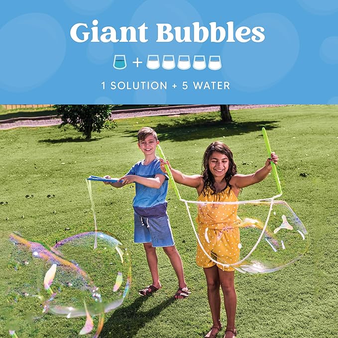 JOYIN 100 Oz Concentrated Bubble Solution (up to 8 Gallon) for Large Party in Summer Celebrations, Party Favor, Bubble Summer Toy, Classroom Prizes, Easter (Blue)