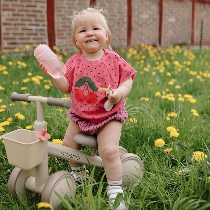 mushie Mini Toddler Bike (Shifting Sand) | 12-24 Months | 4 Wheels First Balance Bike