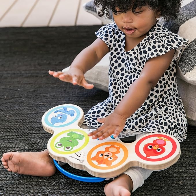 Baby Einstein Magic Touch Wooden Drum Musical Toy, Ages 6 Months Plus