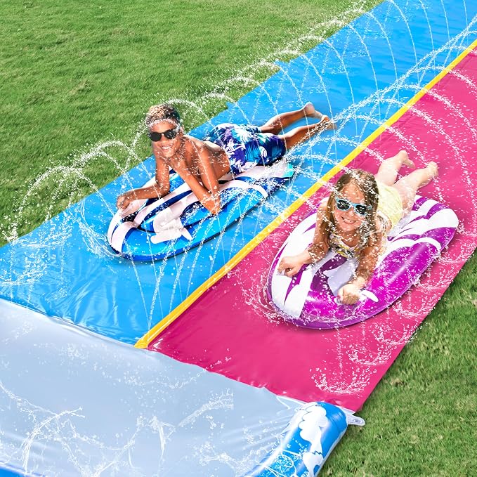 JOYIN 2 Pack Inflatable Body Boards for Water Slides, Swimming Pool Floating Learn to Swim, Summer Water Fun Toy for Kids