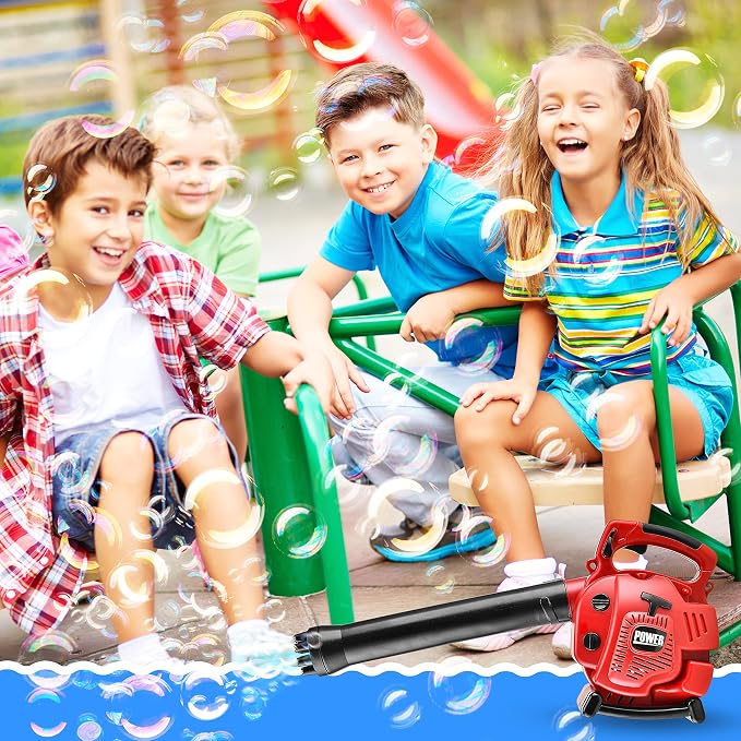 Toy Choi's 2 in 1 Bubble Leaf Blower Toy, Bubble Machine & Kids Leaf Blower, Pretend Play Gardening Tool Set for Toddlers, Boys Girls Age 3 4 5+, Outdoor Summer Party Yard Play Toy
