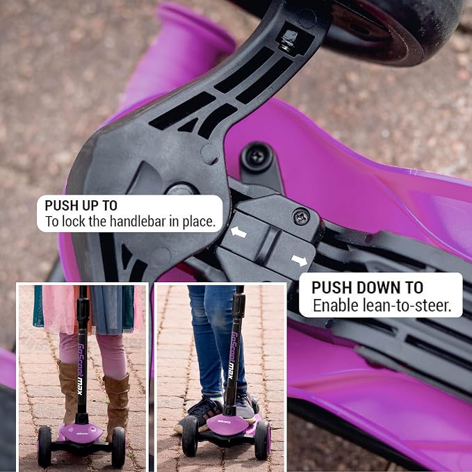 New-Bounce Scooters for Toddlers - 3 Wheel Scooter for Kids with Adjustable Handlebar - The GoScoot MAX is Perfect for Children and Toddlers, Girls and Boys Ages 3-10