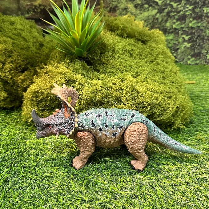 EKU Dinosaur Toys Wing Flapping Pterodactyl Toy Eudimorphodon, Head Moves Attack Brachiosaurus Styracosaurus Realistic Dino Action Figures for Kids 3-12 Boys Girls Jurassic World Toys