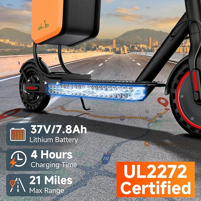 Electric Scooter for Adults, Teens & Big Kids, 350W-500W Motor, 10Mph-21 MPH & 10-28 Miles Max Range, 6.5 to 10 inch Tires, Portable Lightweight E-Scooter