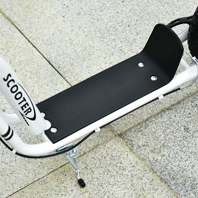 Aosom Kick Scooter with Dual Caliper Brakes, Big Wheels Kick Scooter for Ages 5+, 12-Inch Inflatable Front Wheel, Max Load 220lbs