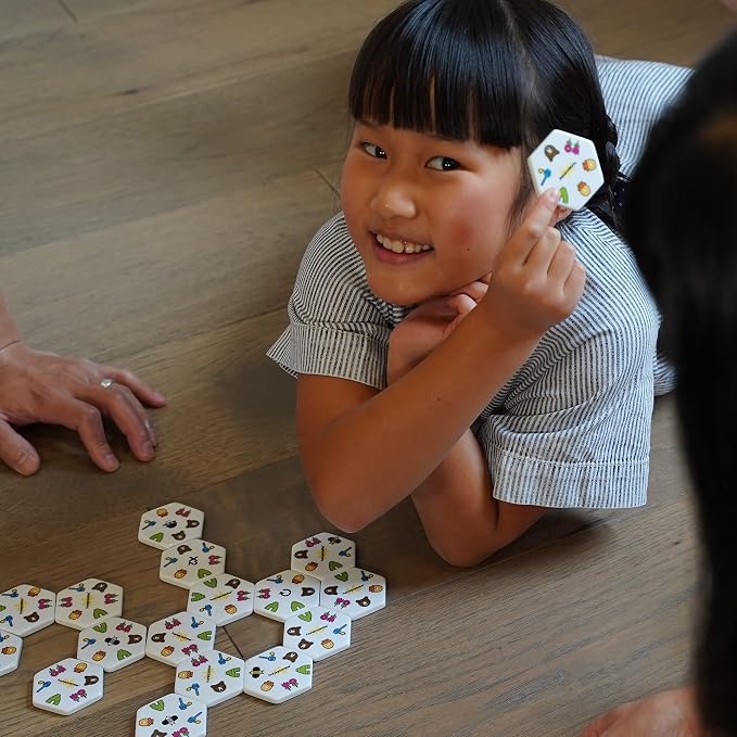 HoneyCombs Game, Tile Matching Game for Kids & Families, Ages 6+ | Award Winning, Educational STEM Toy, 3 Ways to Play, 52 Tactile Tiles, 1-8 Players
