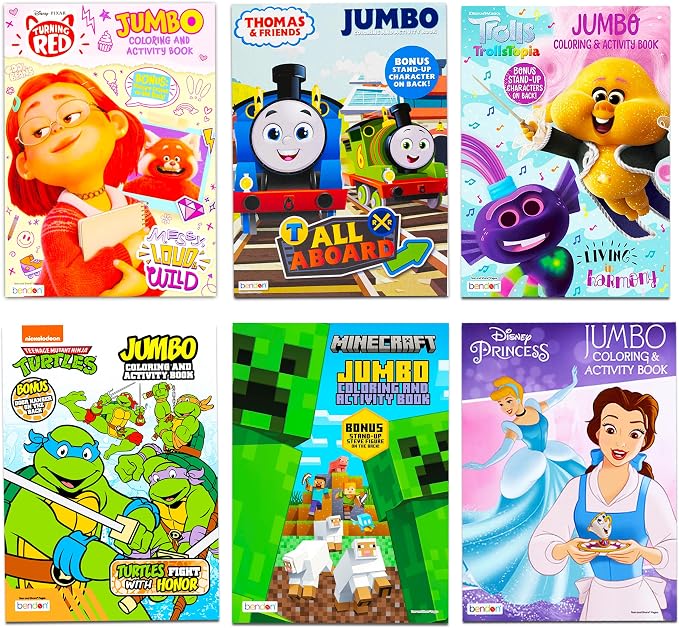 16 Bulk Coloring Books for Kids Ages 4-8 - Assortment Bundle Includes 16 Kids Coloring and Activity Books Bundle (No Duplicates)