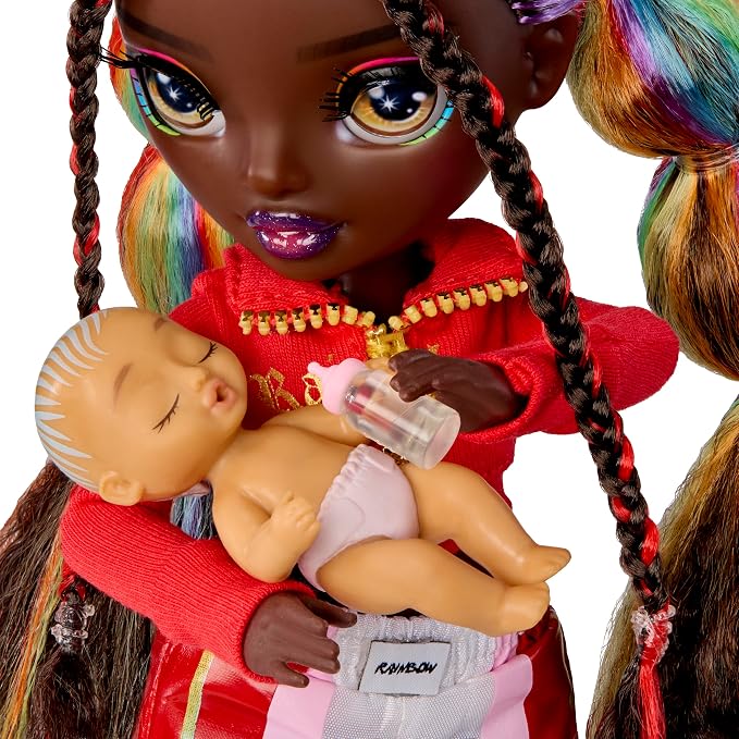 Rainbow High Jr. High Bestie Babysitters – Iris Bow, 9” Fashion Doll