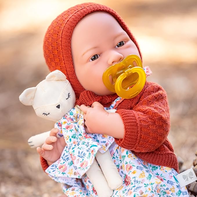 JC Toys - Nature Collection | Original La Newborn | Anatomically Correct Real Girl Baby Doll Gift Set | 15" All-Vinyl | Made in Spain | Designed by Berenguer | Ages 2+