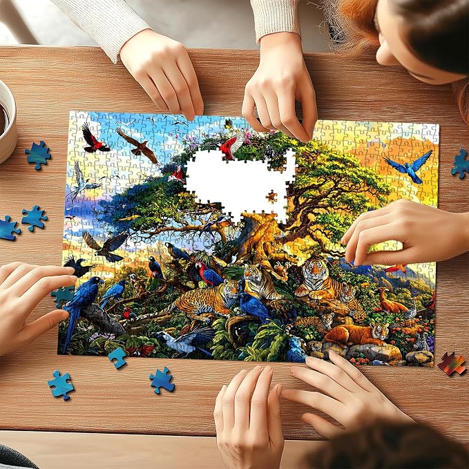 1000 Piece Puzzle for Adults - Forest Jubilee Puzzle with Letters on Back 27.5"x19.7", Nature Lovers Challenging Adult Jigsaw Puzzle, Hard Puzzle for Adult Relax Art Gift