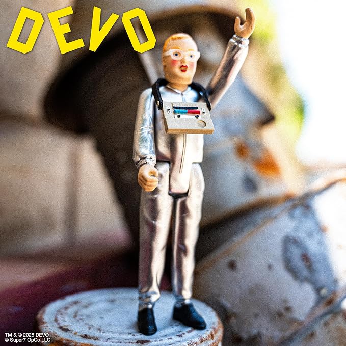 Super7 Reaction Figure Devo Booji Boy - 3.75" Devo Action Figure with Accessories - Rock Music Collectibles and Retro Toys