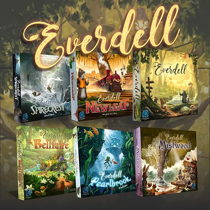 Everdell Collector’s Edition Board Game – Premium Strategy Worker Placement Game for Adults & Teens, 1–4 Players, Age 14+, Deluxe Fantasy Tabletop Game with Exclusive Content & Metal Tokens