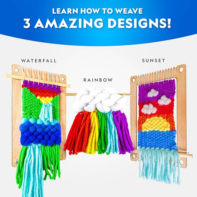 NATIONAL GEOGRAPHIC Mega Arts & Crafts Activity Kit for Kids Ages 8-12 – 3 Craft Kits to Build, Paint, Weave & Create, Rock Painting, Weaving Loom for Kids & Birdhouse Craft with 25 Bonus Activities