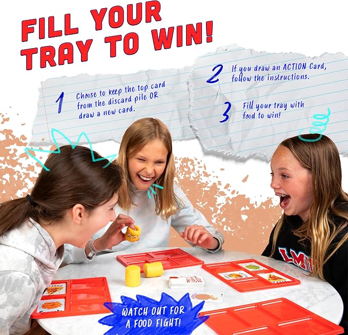 The Lunch Room Family Card Game – Fast Paced Food Fight Party Game for Kids & Adults, Fun for 3–6 Players, Easy to Learn for Family Game Night, 10-15 Minute Play Time | Board Games for Kids 8-12