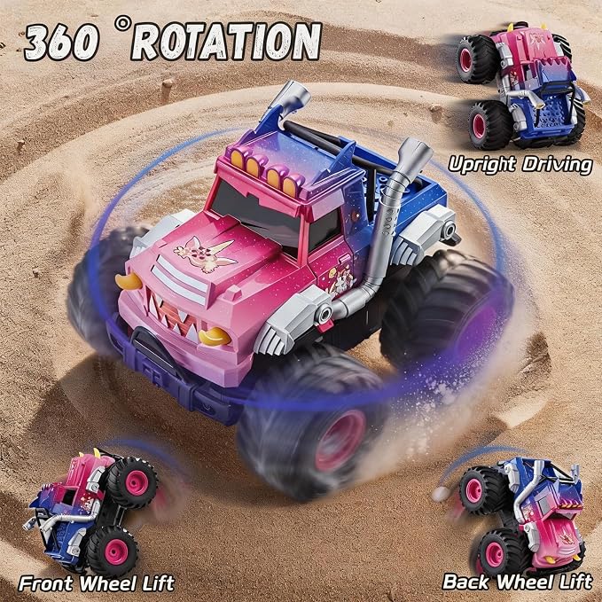 3-in-1 Amphibious Remote Control Car, RC Boat/Water Gun, 2.4GHz All Terrain Waterproof Monster Trucks for Boys Age 4-7 W/2 Batteries 70 min, Birthday Gift Pool Toys for Kids Ages 4-8