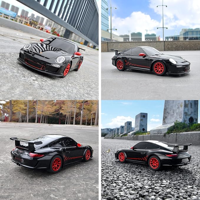 BEZGAR Porsche Remote Control Car, 1:24 Scale Officially Licensed Porsche 911 GT3 RS Toy Car, 2.4GHz Hobby Grade Model Vehicle for Boys Girls Teens Adults Age 4-7 8-12