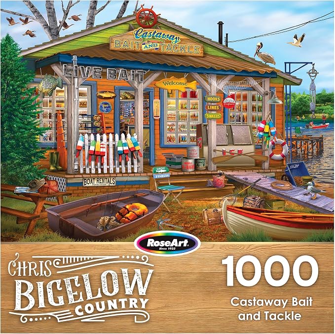 RoseArt - Chris Bigelow - Castaway Bait and Tackle - 1000 Piece Jigsaw Puzzle for Adults