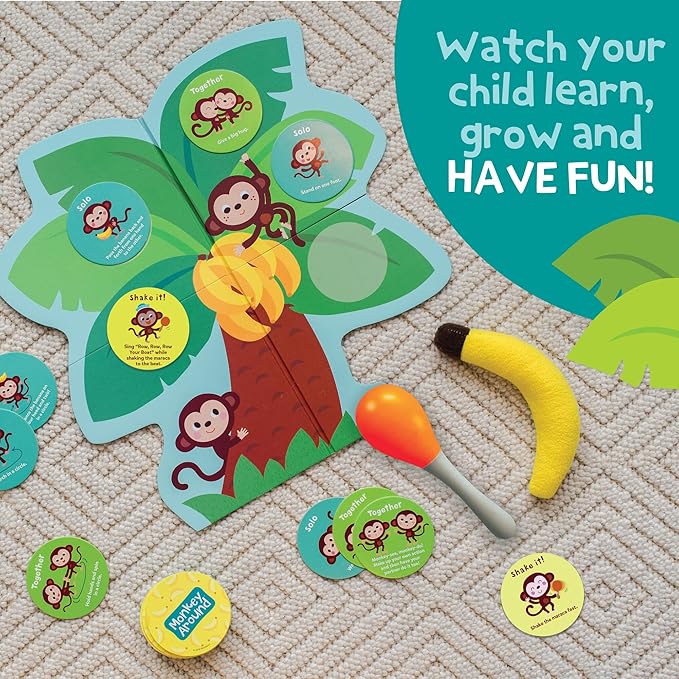 Peaceable Kingdom Deluxe Monkey Around First Game for Toddlers Interactive Play with Parent Ages 2+