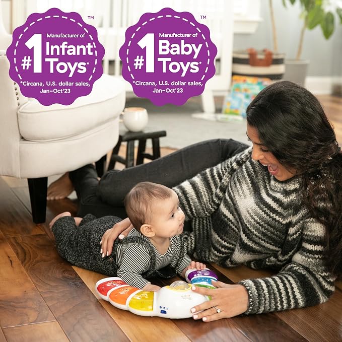 Baby Einstein Glow & Discover Light Bar Musical Toy, Activity Station, Sitting Up/Tummy Time, Color/Animal Learning Toys, Infant Ages 3 Months+ (Pack of 6)