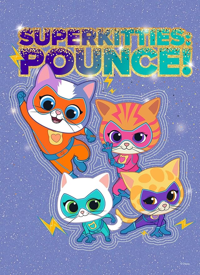 Ceaco - Disney - 4 X 1 Kids Multipack - Super Kitties - Multi Piece Jigsaw Puzzle for Adults -Challenging Puzzle Perfect for Game Nights - Finished Size Varies