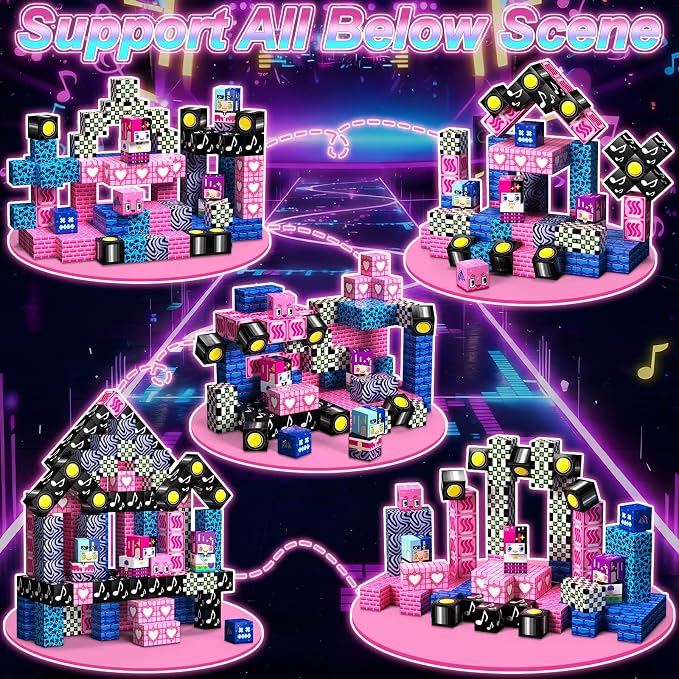 Magnetic Blocks Building Toys for Kids, 48 PCS Magnetic Blocks for Kids Ages 4-8, Magnetic Cubes, STEM Sensory Toys for Boys & Girls, Birthday Gifts for Kid Ages 3+