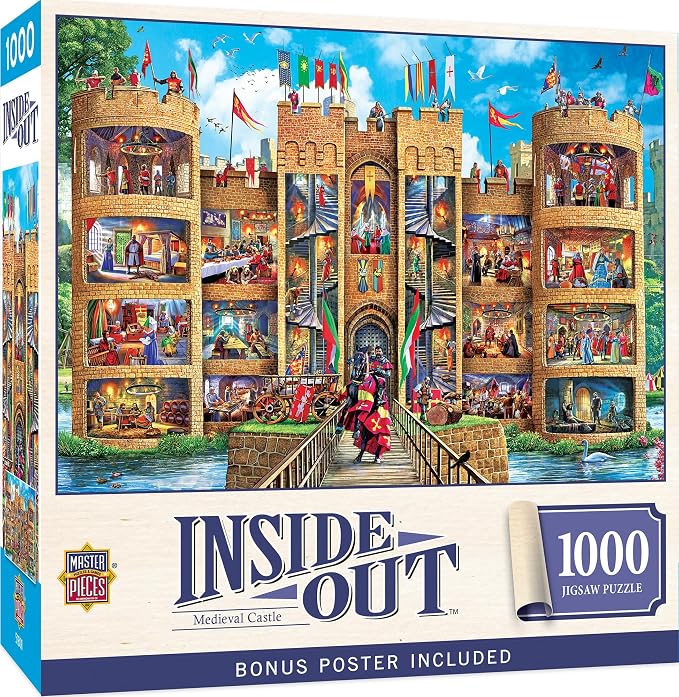MasterPieces 1000 Piece Jigsaw Puzzle for Adults, Family, Or Youth - Medieval Castle - 19.25" x 26.75"