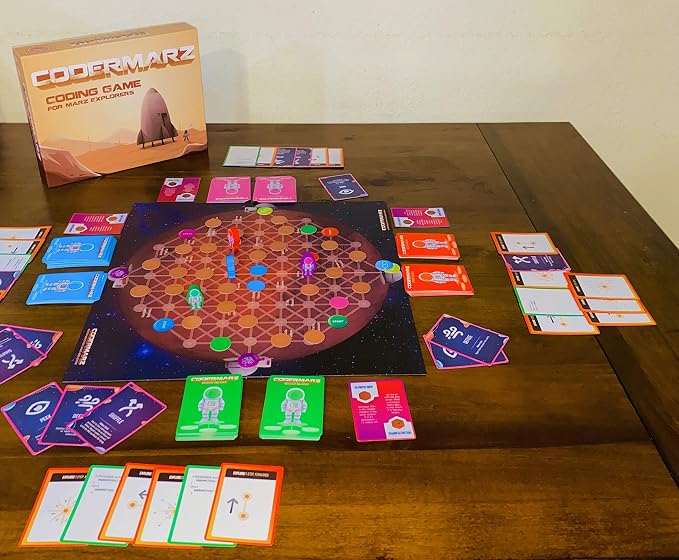 Game for Space and AI Learners! NBC Featured: First Ever Board Game for Boys and Girls Age 6+. Teaches About Mars, AI and Computer Programming Through Fun Astronaut and Neural Adventure!