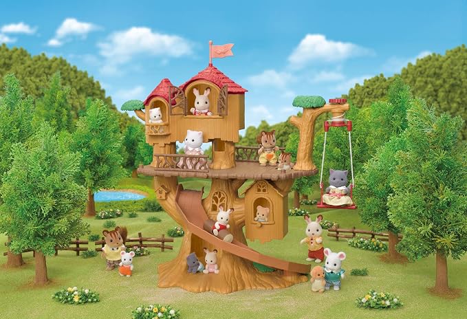 Calico Critters - Vacation Homes - Adventure Treehouse - 2025 Edition Dollhouse – Kids Pretend Play House, Miniature Home Playset, Expandable Design, Ages 3+