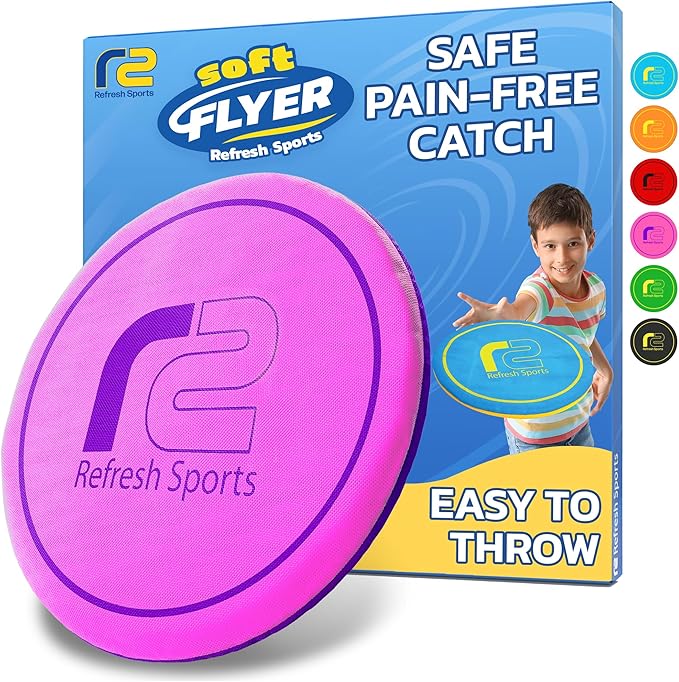 Soft Flying Disc for Kids - Best Girl Toys Age 4 & Up - Engaging Toy for 7 Year Old Girl Birthday Gifts - Summer Toys for Girls All Ages - Fun Sports Toy & Party Favors & Outdoor Toys Age 6-8
