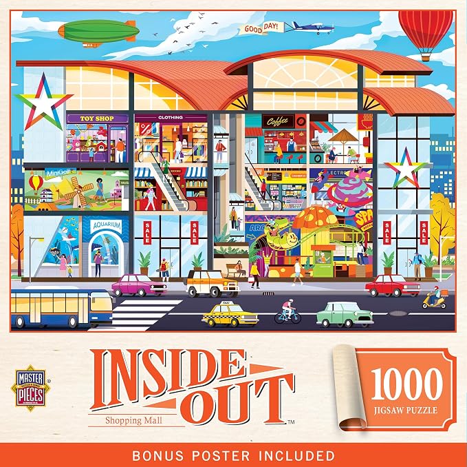 MasterPieces 1000 Piece Jigsaw Puzzle for Adults, Family, Or Youth - Shopping Mall - 19.25" x 26.75"