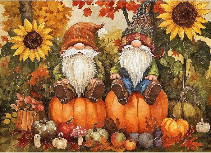 The Harvesting Gnomes Puzzles for Adults 1000 Pieces, Impossible Impossible Hard Difficult Challenging Jigsaw Puzzle 1000 Pieces, Christmas Birthday Gifts Home Decor for Adults/Friends/Family