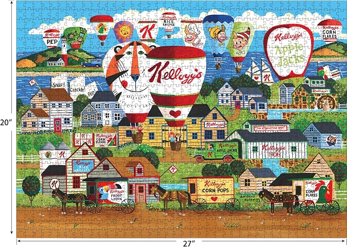 RoseArt - Kellogg's - Hot Air Balloon Celebration - 1000 PC Jigsaw Puzzles for Adults