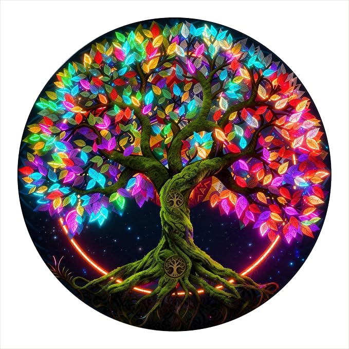 Hartmaze Tree of Life Wooden Puzzle, 178 Intricate Irregular Pieces, 11.2x11.2 Inch, Exquisite Wooden Gift Box – Symbolic Nature Art Jigsaw for Adults & Kids 8+