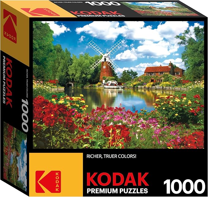 RoseArt - Kodak Premium - Hunsett Mill and The River Ant, Norfolk, England - 1000 Piece Jigsaw Puzzle for Adults