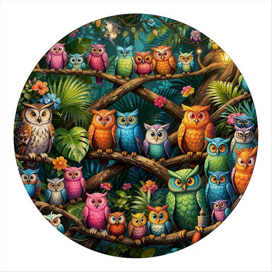 Hartmaze Wooden Jigsaw Puzzle - Owls Cozy Habitat, 178 Unique Irregular Pieces, 11.2x11.2 Inch, Exquisite Wooden Gift Box, Challenging Art Puzzle for Adults & Kids Ages 8 and Up