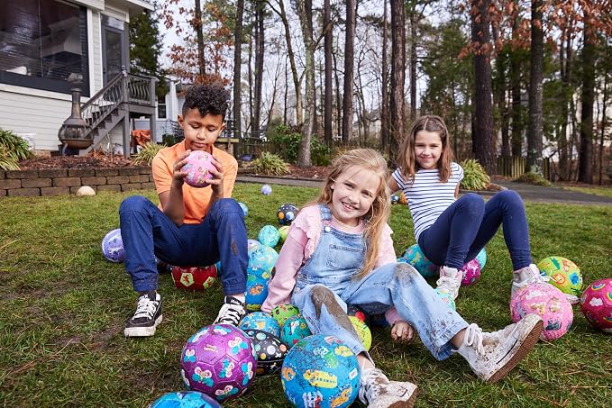Crocodile Creek Playground Ball - Durable Rubber Ball for Kids Ages 3 and Up - Bouncy Inflatable Ball for Kickball, Indoor Games, and Outdoor Sports - PVC-Free