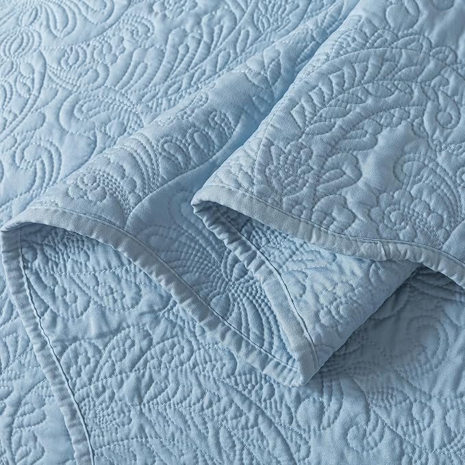 HoneiLife Quilt Set Queen Size - Microfiber Bedspread 3-Piece, Reversible Coverlets Lightweight Bedcover Queen Quilt Bedding Sets for Spring/Summer Use