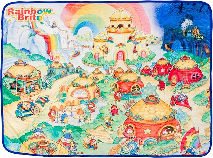 Silver Buffalo Rainbow Brite Rainbowland 45" x 60" Fleece Throw, Soft and Cozy Blanket, 250 GSM