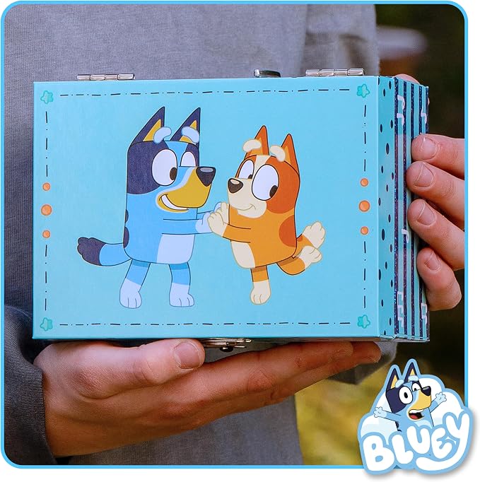 Bluey Jewelry Box for Girls Musical Jewelry Box with Spinning Figurine, Bluey Toys for Kids Ages 3-5 Plays Bluey Theme Song