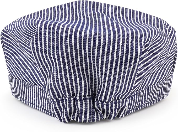 Armycrew Denim Blue Stripe Train Engineer Conductor Cap Fits Infant to Adult 3XL