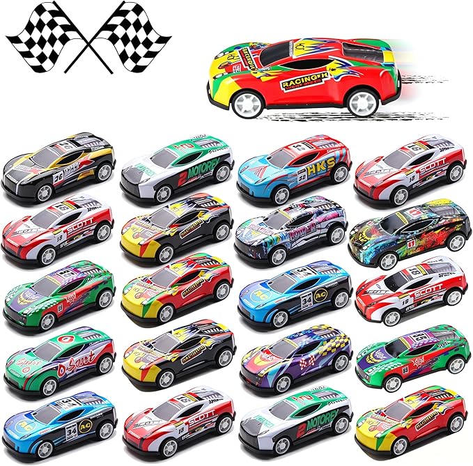 300 Pack Pull Back Cars for Kids, Mini Cars Toy Bulk Party Favor Race Cars Toys, Bulk Small Pull Back Car Toys for Treasure Box, Goodie Bag Stuffers, Pinata Fillers for Boys Girls Toddlers
