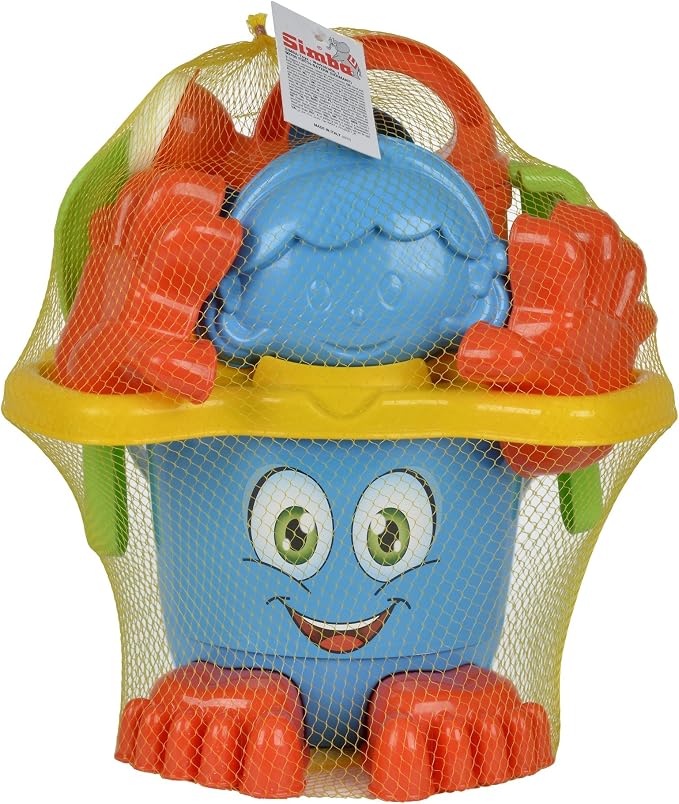 Simba 107113021 Beach Toys for Toddlers and Kids Bucket Set with Feet, Multi