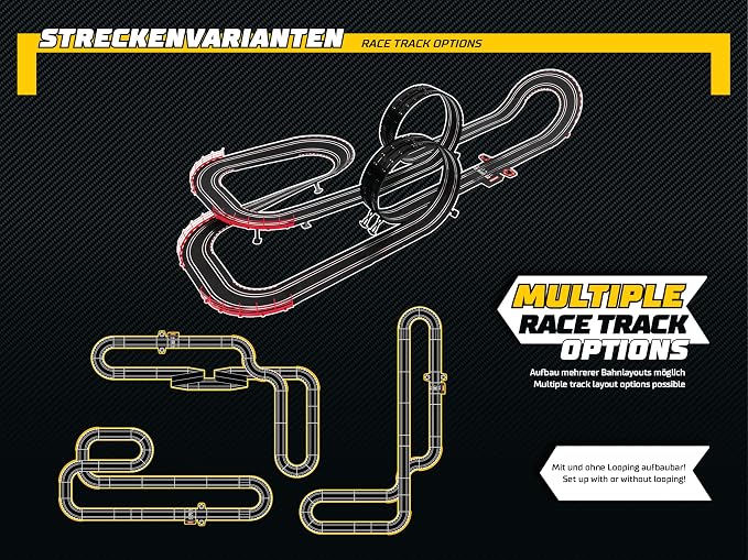 Carrera GO DTM Speed Giants Slot Car Race Track Set – Loop Racing | Electric slot car track, DTM racing toy for kids 6+, features loops, banked curves, flyover and lap counter, ~29-ft track