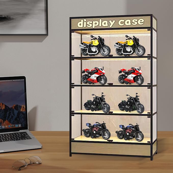MQDMINI 4-Pack Pull-Back Motorcycle Toys - Friction Powered Kids Toy Cars, Gifts for Boys & Girls Aged 3-12