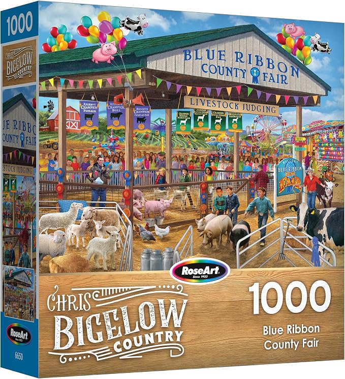 RoseArt - Chris Bigelow - Blue Ribbon County Fair - 1000 Piece Jigsaw Puzzle for Adults