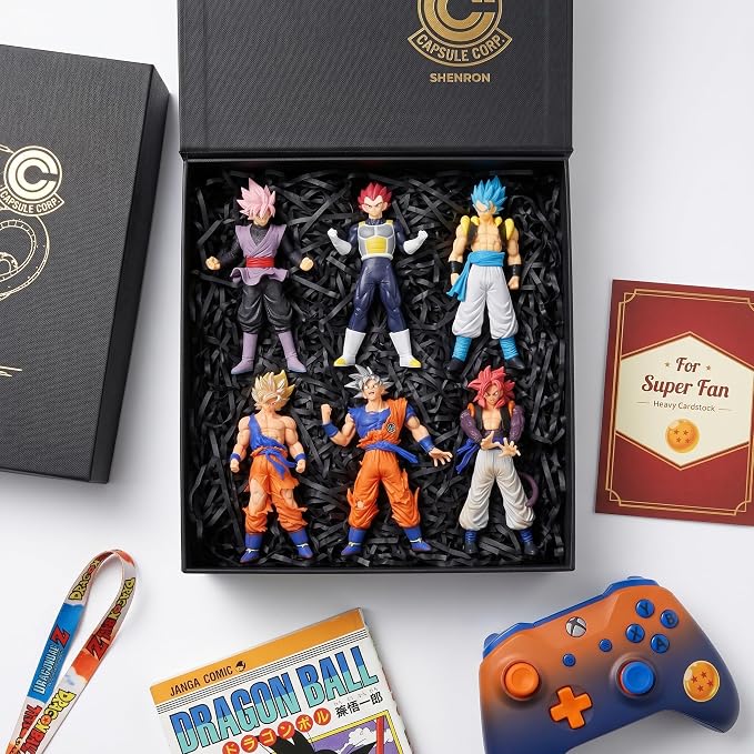 Anime PVC Action Figures 6PCS 6.5-8 Inch Dynamic Pose Collectible Statue Set for Fans Gift Display (6PCS)