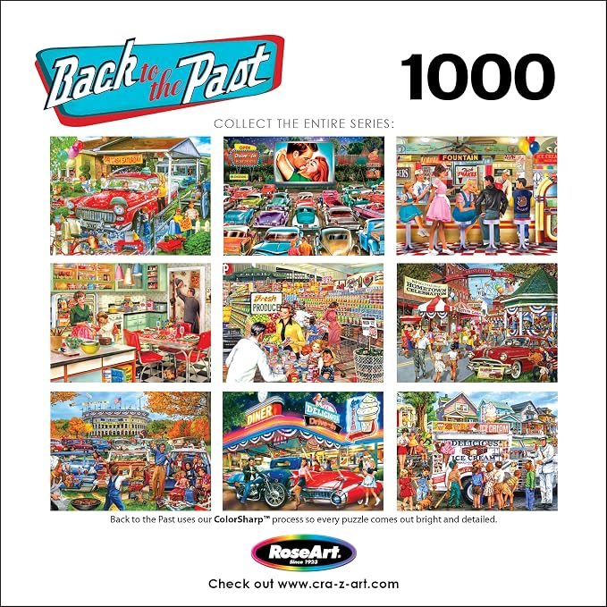 RoseArt - Back to The Past - Backyard BBQ - 1000 Piece Jigsaw Puzzle for Adults