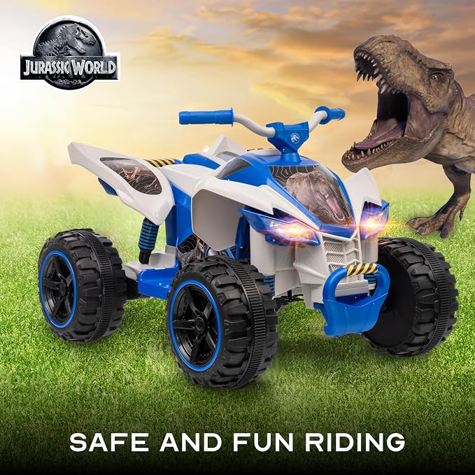 Jurassic 12V ATV Ride On Toy, Fun and Exciting Ride for Kids, Stylish Design for Imaginative Play