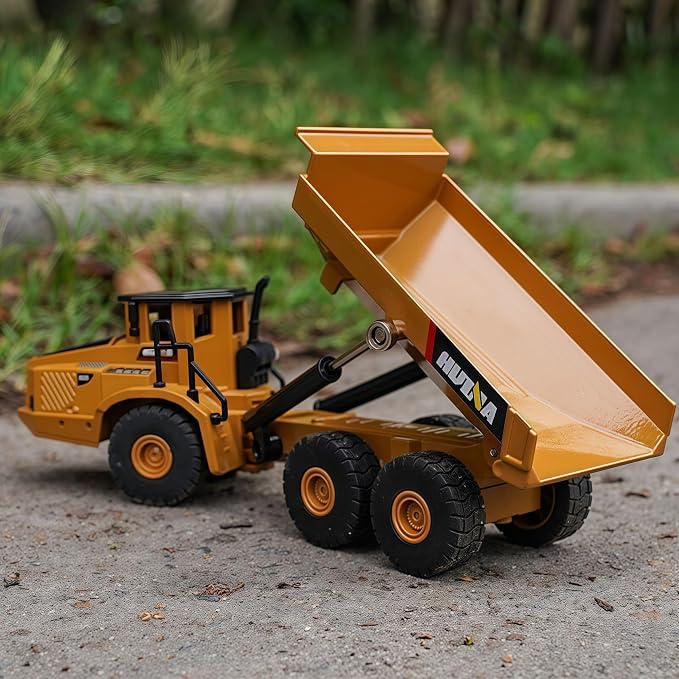 Gemini&Genius Heavy Duty Excavator Toy Dump Truck Toys for Kids, Construction Site Playset, Metal Construction Vehicles, Outdoor Sandbox Car Toys Gifts for Kids 4 5 6 7 8 Years Old Boys Girls Toddlers